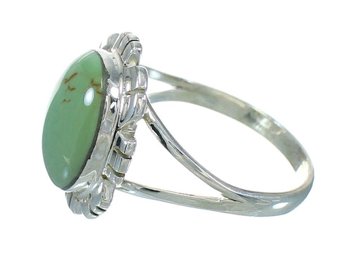 Turquoise Southwest Authentic Sterling Silver Jewelry Ring Size 8-3/4 VX64121